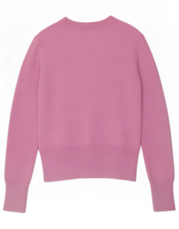 Suéter cardigã feminino Zara UK 12 poliamida rosa médio