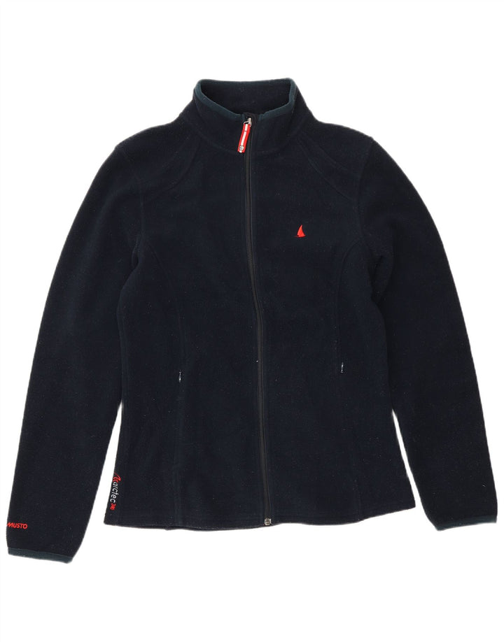 Jaqueta de lã feminina Musto UK 12 poliéster azul marinho médio