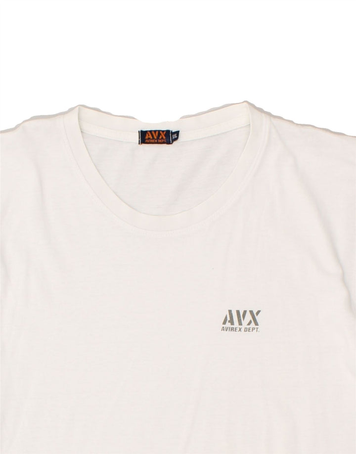 AVIREX Womens T-Shirt Top UK 20 2XL White Cotton Vintage Avirex and Second-Hand Avirex from Messina Hembry 