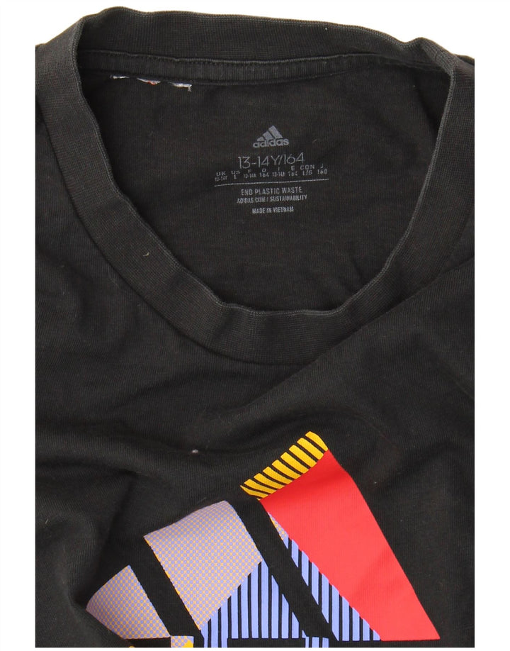 Camiseta Adidas Meninos Graphic 13-14 Anos Preto