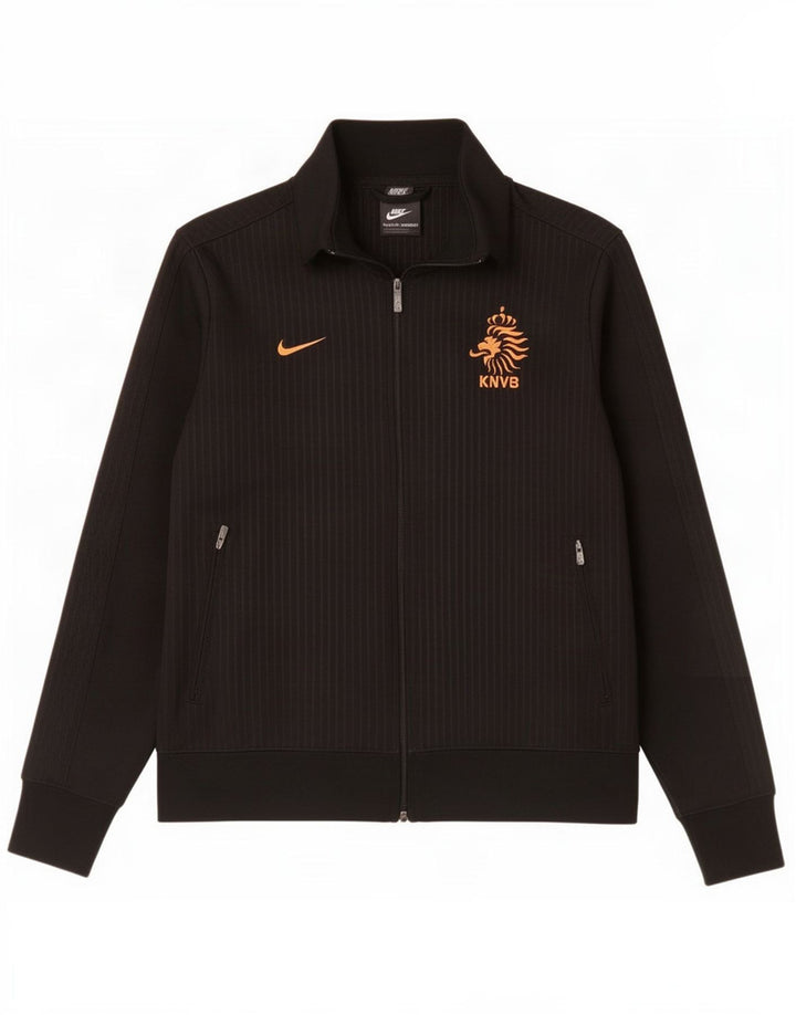 Jaqueta masculina Nike KNVB Graphic Tracksuit grande poliéster listrado preto