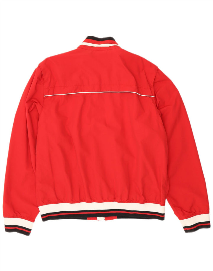 Jaqueta bomber masculina Tommy Hilfiger Reino Unido 42 XL vermelho colorblock nylon