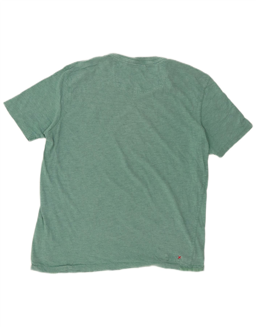 Camiseta masculina FAT FACE Top médio turquesa manchado de algodão