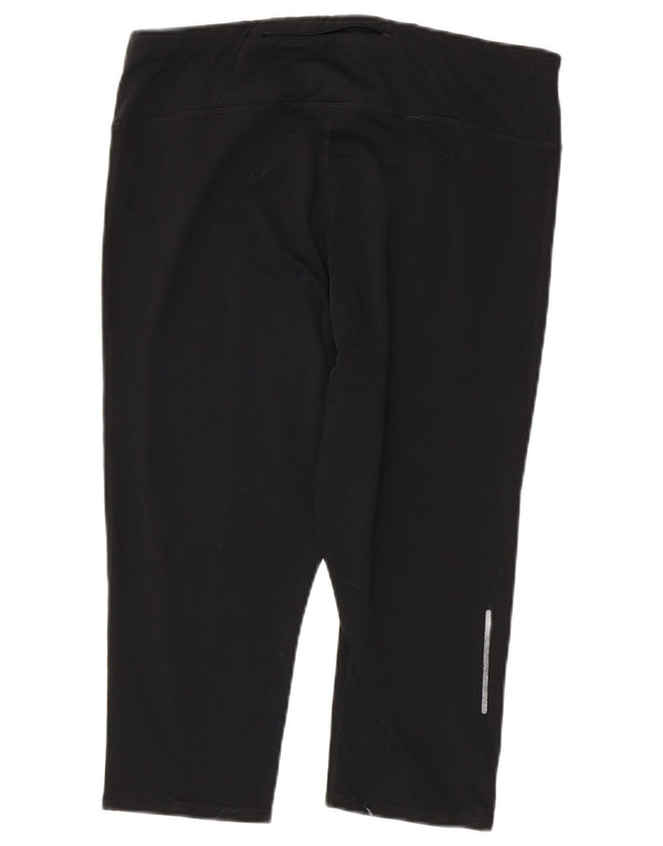 Leggings capri femininas Marks & Spencer UK 16 grandes esportivas pretas de poliéster