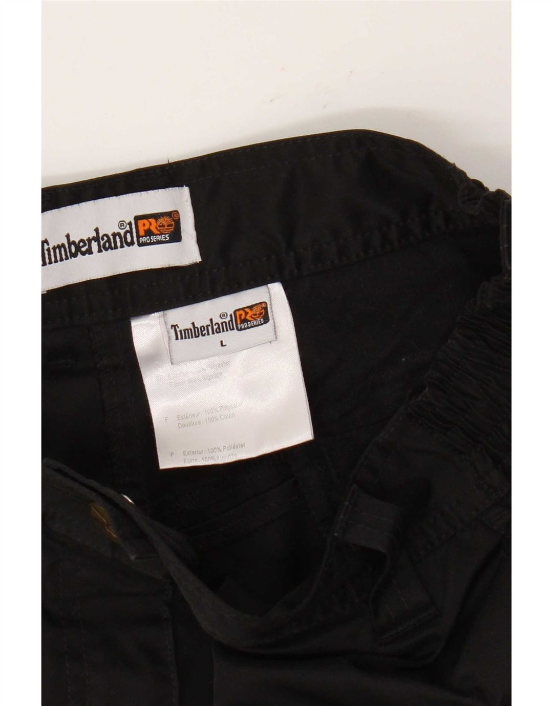 Calça Timberland Masculina Straight Cargo Grande W36 L28 Poliéster Preto