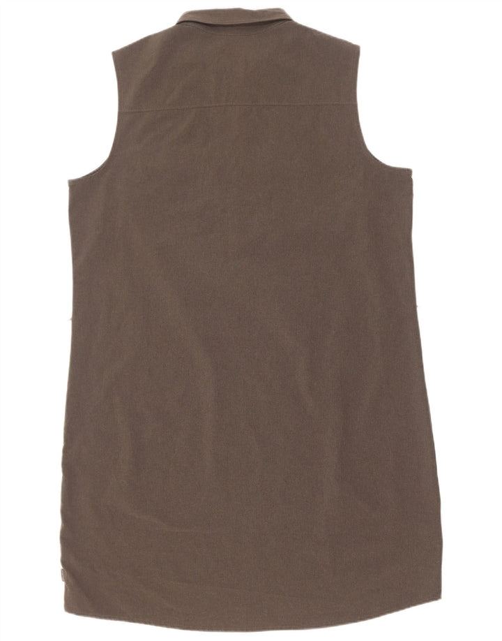Vestido pulôver feminino sem mangas Eddie Bauer Reino Unido 18 XL cinza poliéster