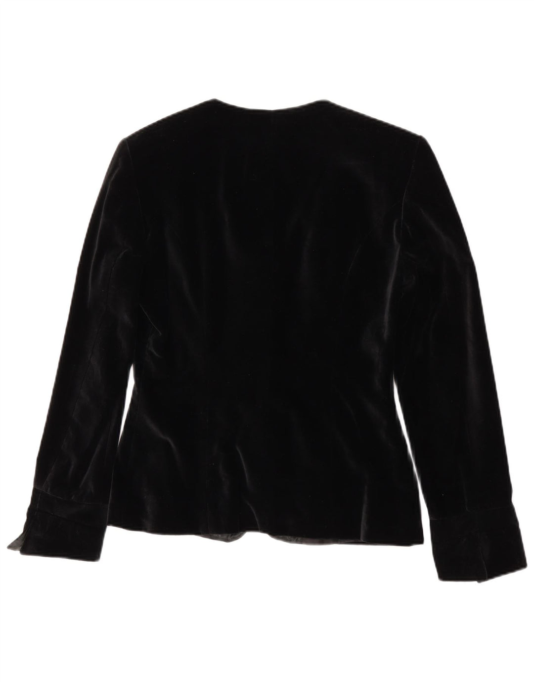 Conjunto de saia feminina superior de veludo com 4 botões e 2 peças IT 42 médio W28 preto