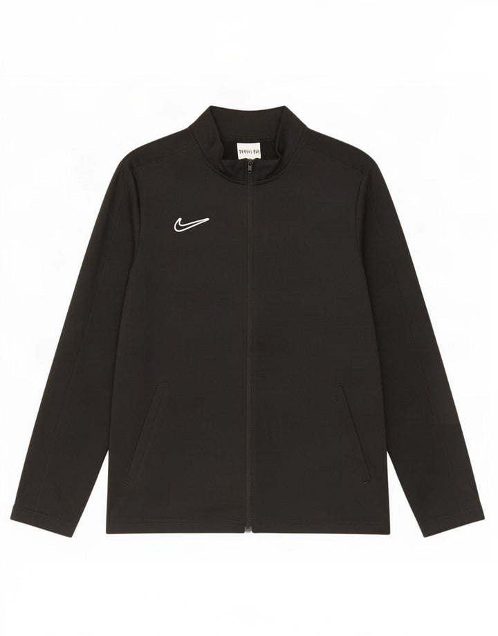 Jaqueta Nike Boys Dri Fit Tracksuit 12-13 anos grande poliéster preto