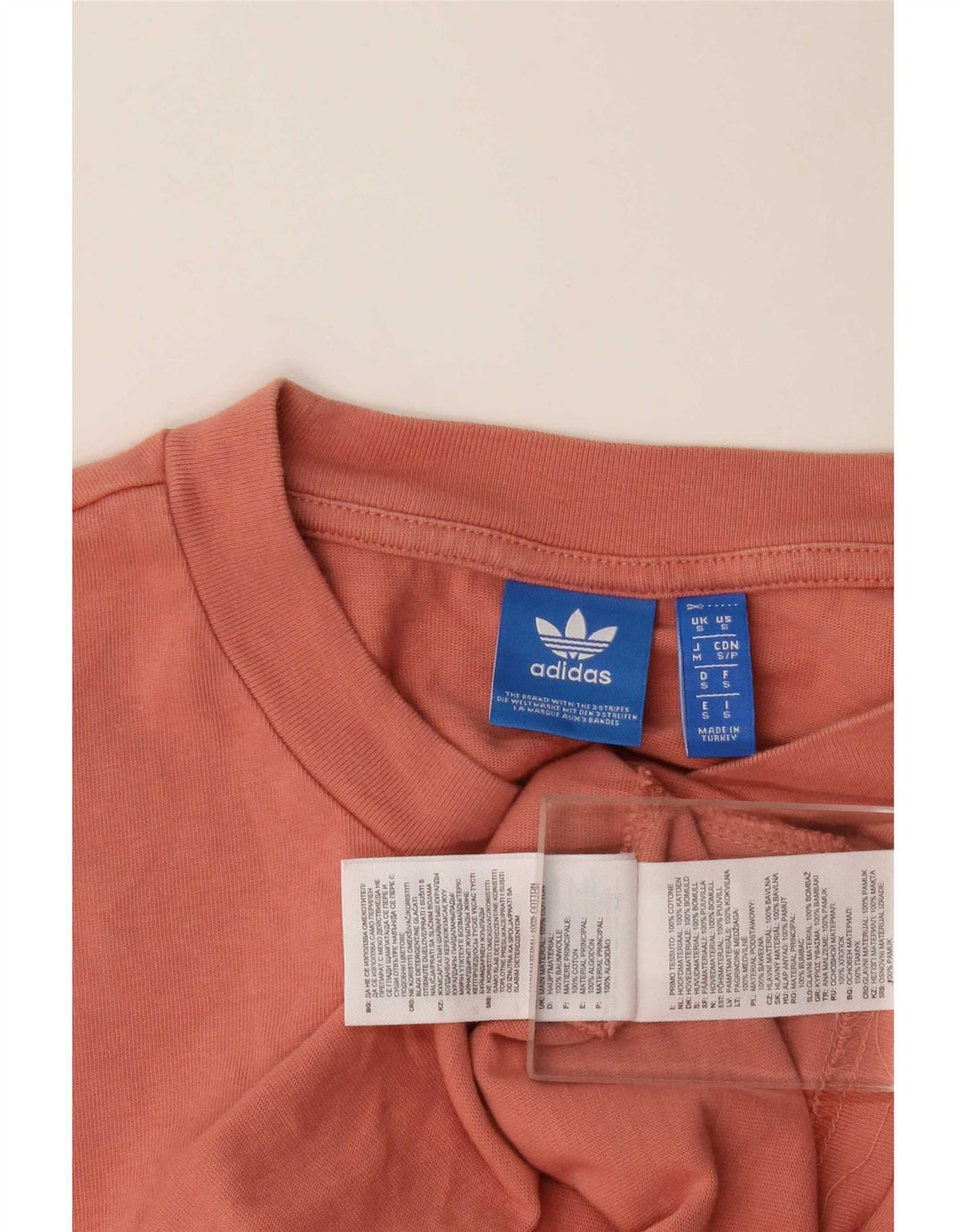 Adidas Mens Graphic T-Shirt Top Pequeno Algodão Rosa