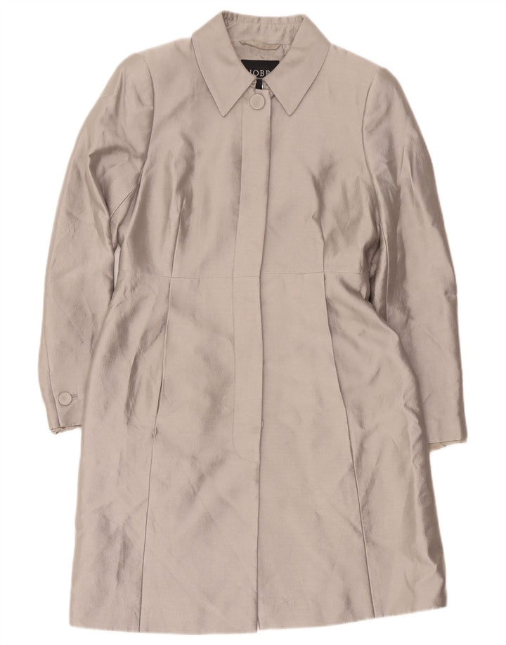Sobretudo masculino Hobbs UK 10 lã cinza pequena