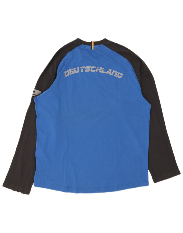 Adidas Mens Deutshland Graphic Top Manga Longa Reino Unido 44/46 Grande Azul