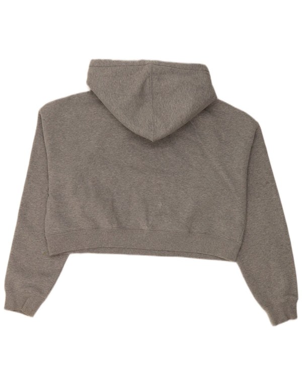 Suéter feminino com capuz Dickies UK 16 grande algodão manchado cinza