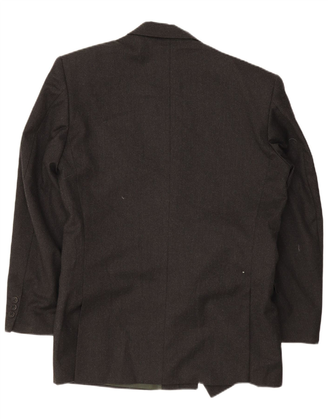 Jaqueta blazer masculina vintage com peito duplo IT 46 pequena lã preta