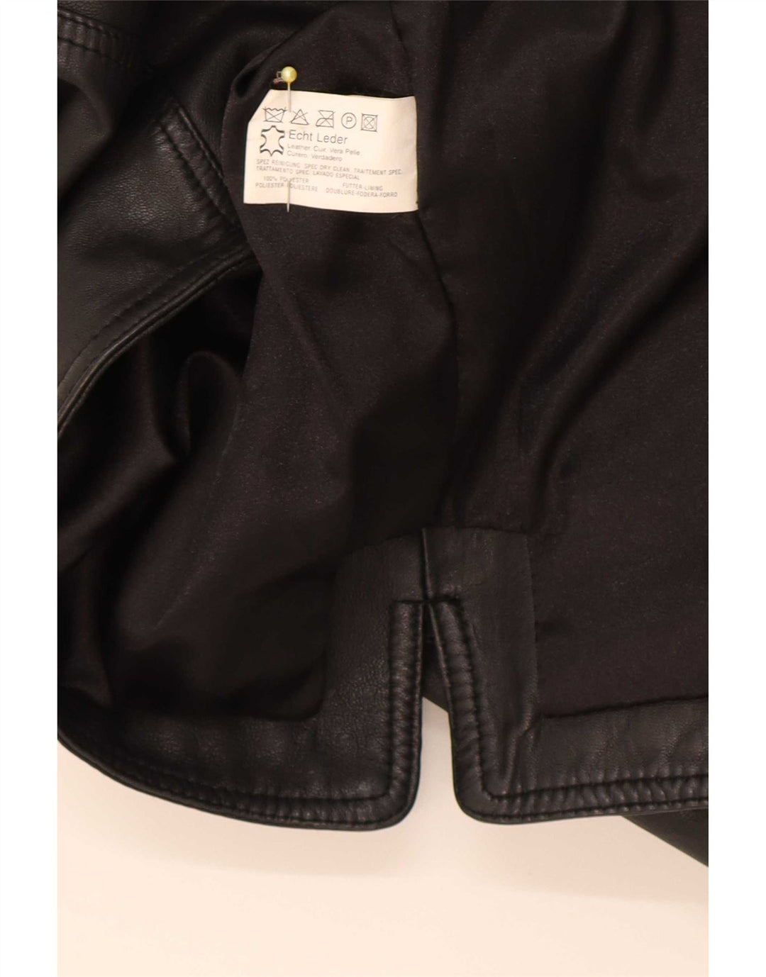 Colete de couro masculino Barnardo médio preto