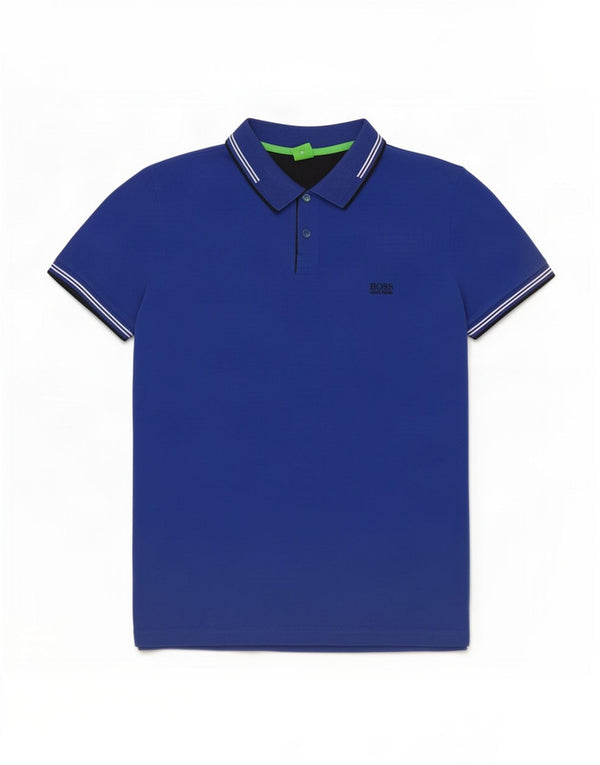Camisa polo masculina Hugo Boss Slim Fit XL algodão azul