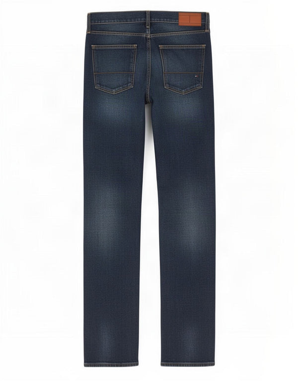 Jeans retos masculinos Tommy Hilfiger W34 L32 algodão azul