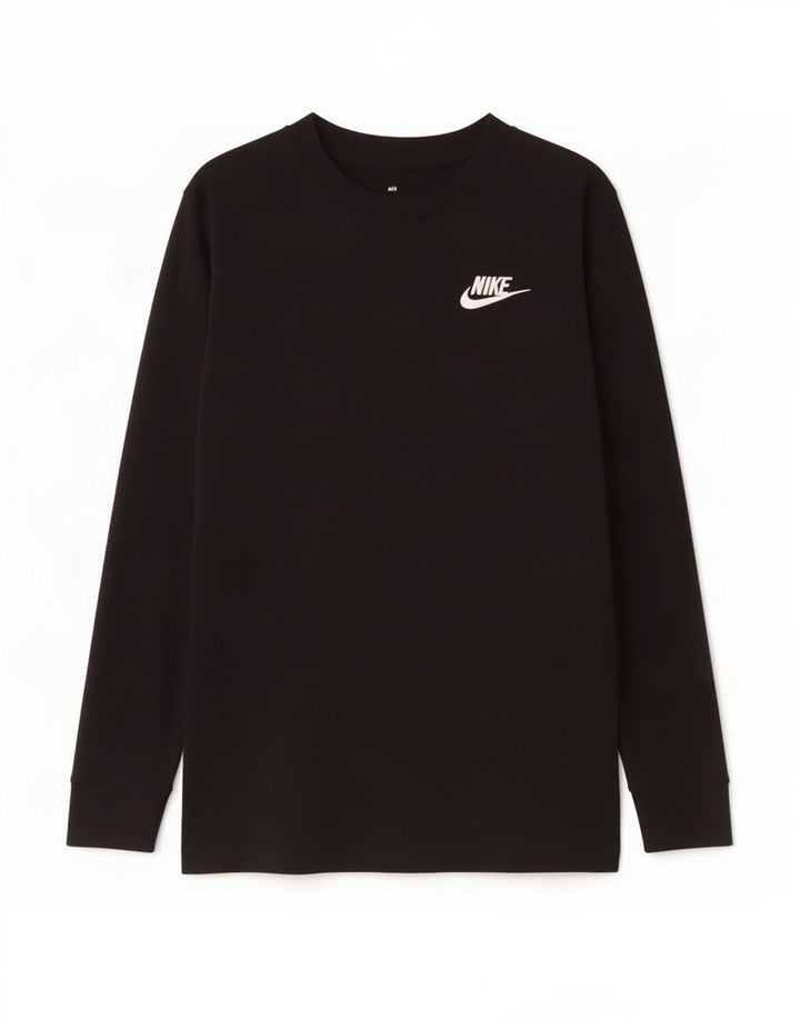 Top Nike Meninos Manga Comprida 8-9 Anos Pequeno Algodão Preto