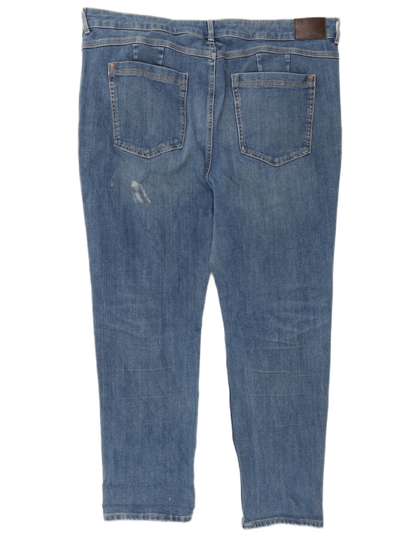 Jeans Marks & Spencer feminino slim UK 20 2XL W38 L27 algodão azul