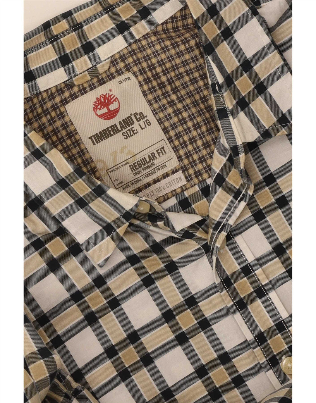 Camisa masculina Regular Fit Timberland grande xadrez multicolorida