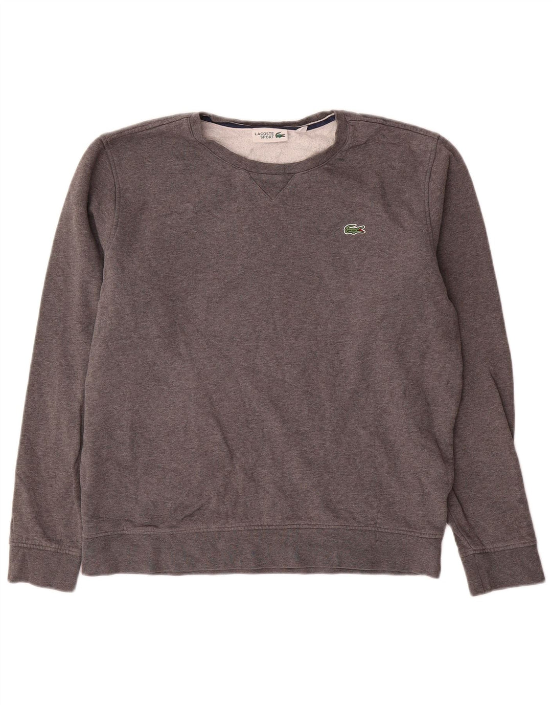 Lacoste moletom masculino tamanho 5 grande algodão cinza