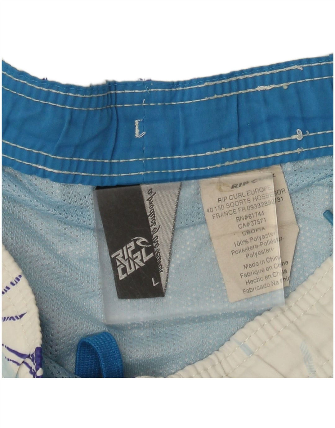 Shorts de natação masculino Rip Curl grande poliéster floral azul
