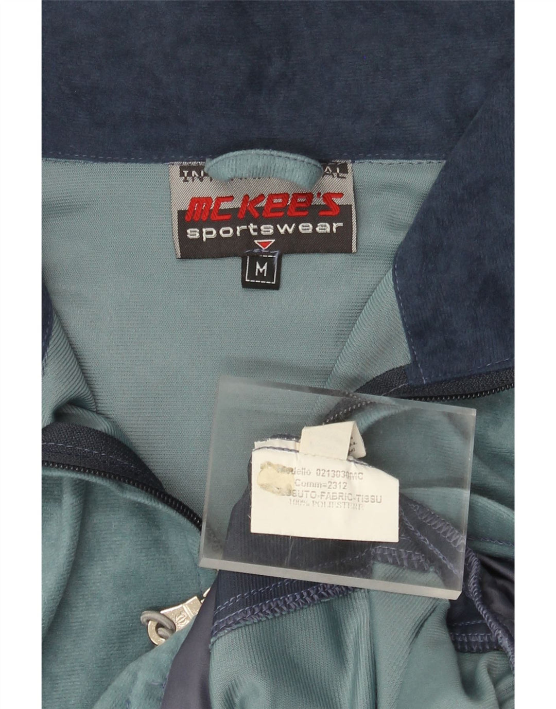 Mc Kees Mens Treino Top Jaqueta Azul Médio Colourblock Poliéster