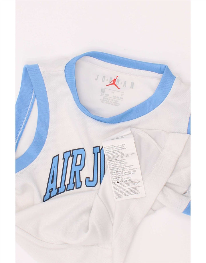 Jordan Boys Graphic Colete Top 2-3 Anos Poliéster Branco