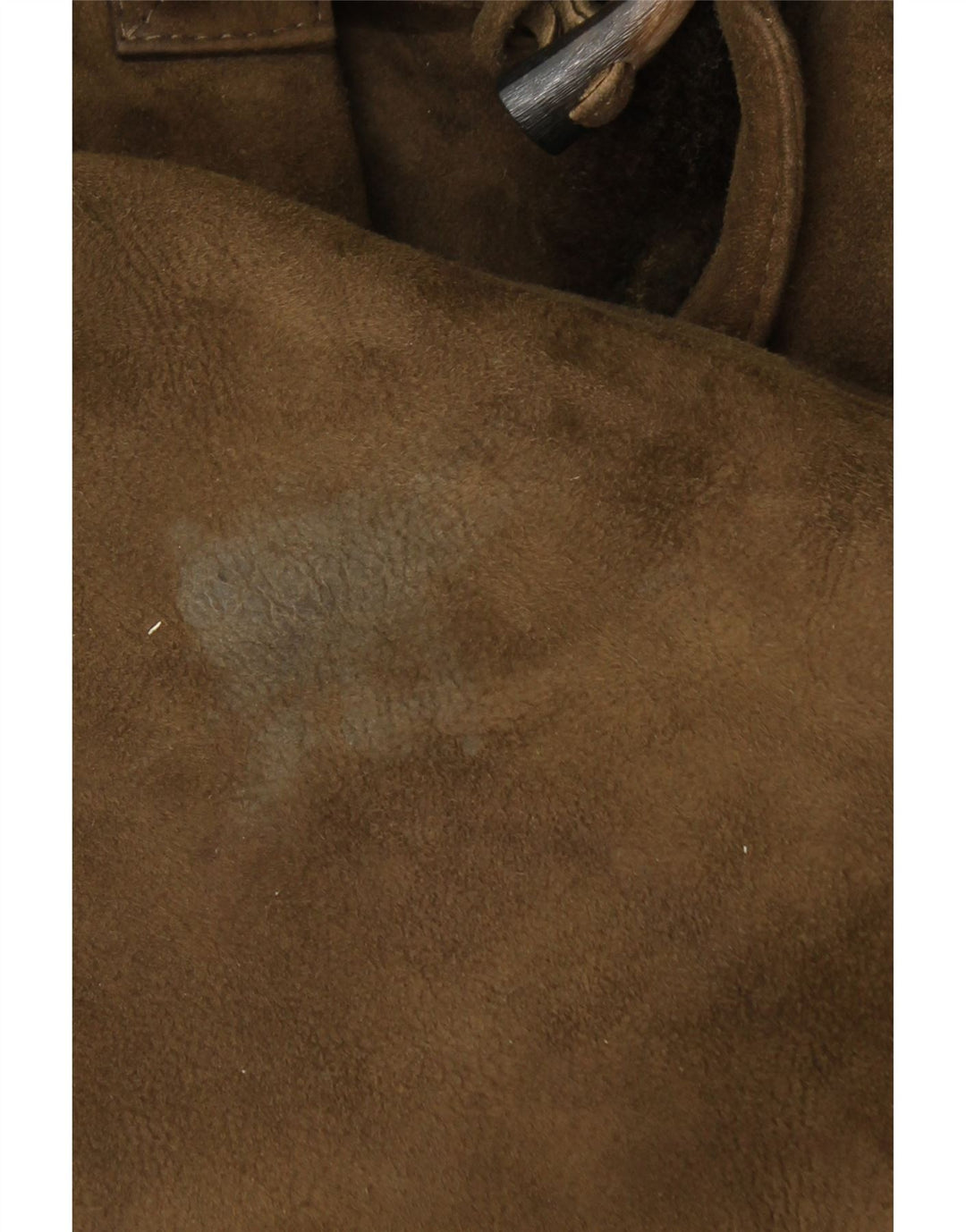 Sobretudo masculino VINTAGE com capuz e shearling IT 50 grande cáqui shearling