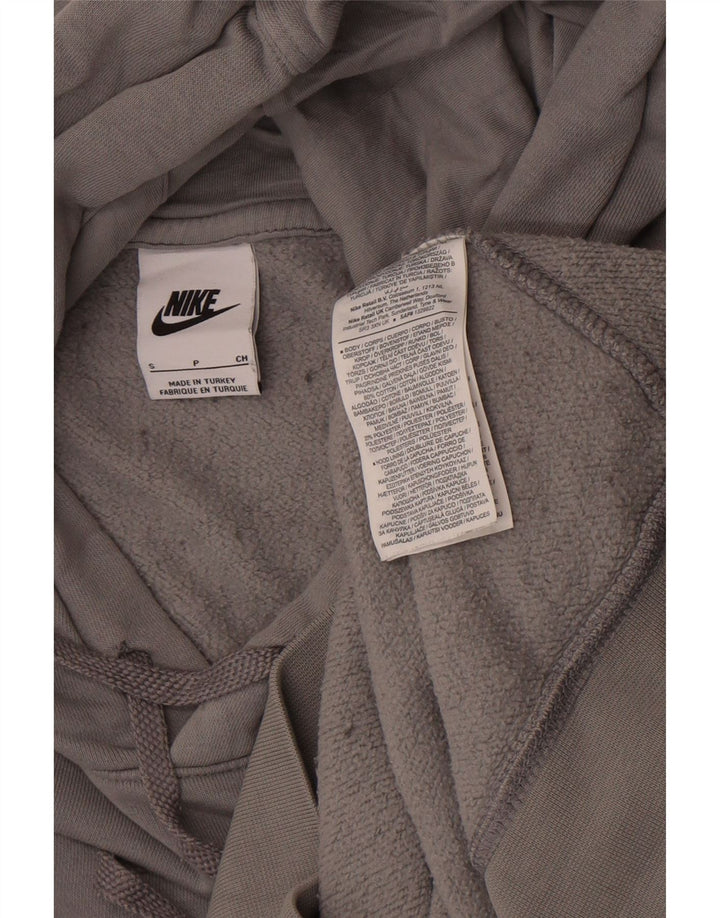 Jumper com capuz gráfico masculino Nike pequeno algodão cinza