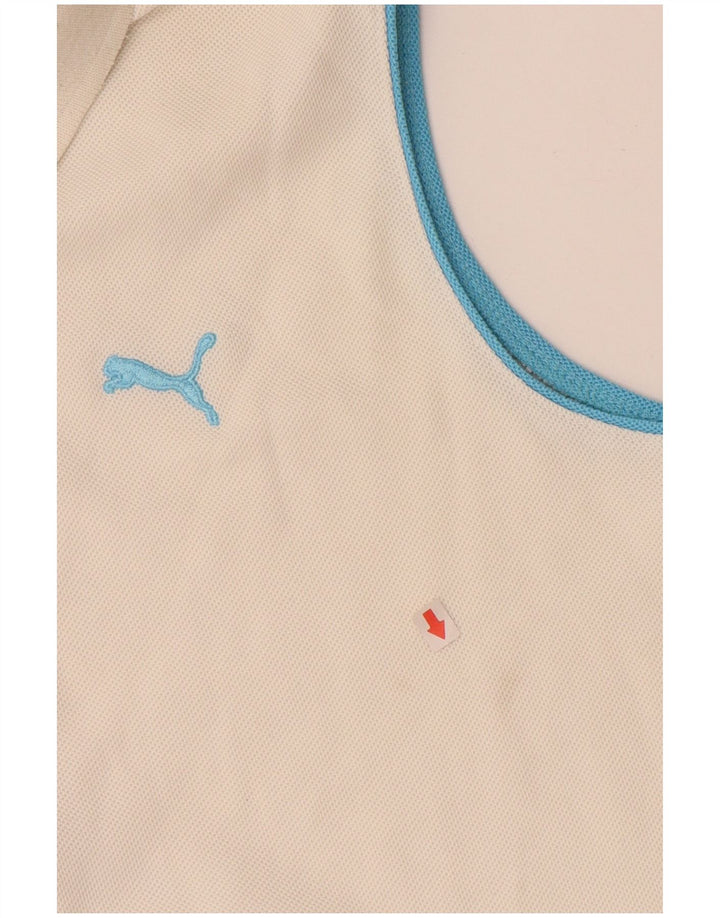 Camisa polo feminina sem mangas PUMA UK 14 médio off white