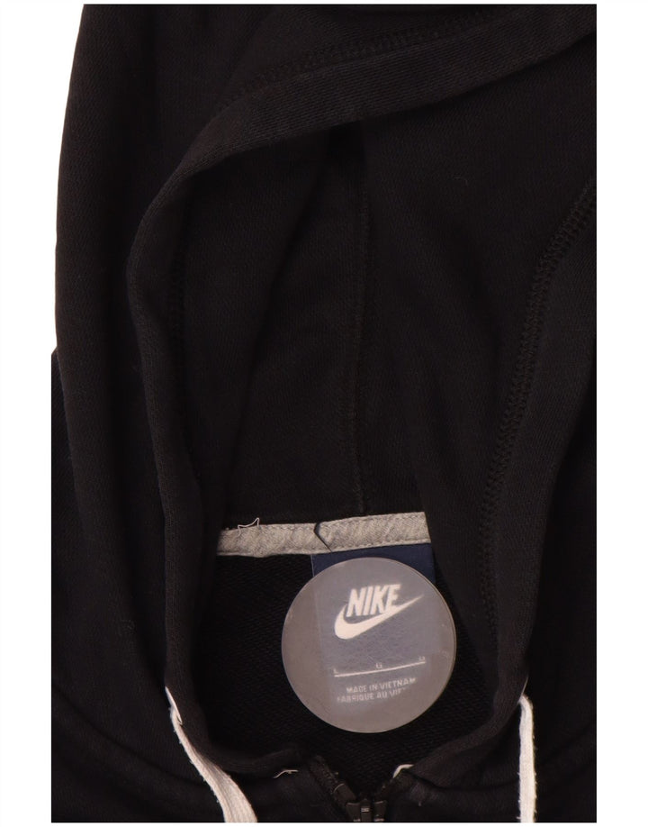 Suéter feminino Nike com capuz e zíper UK 16 grande algodão preto