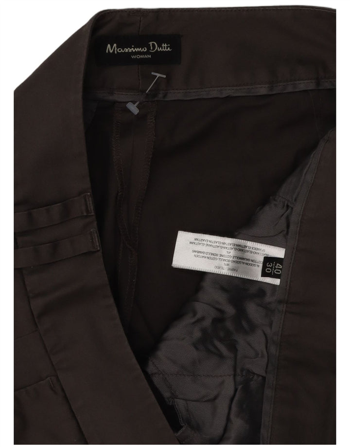 Calça feminina reta MASSIMO DUTTI EU 40 médio W32 L30 cinza