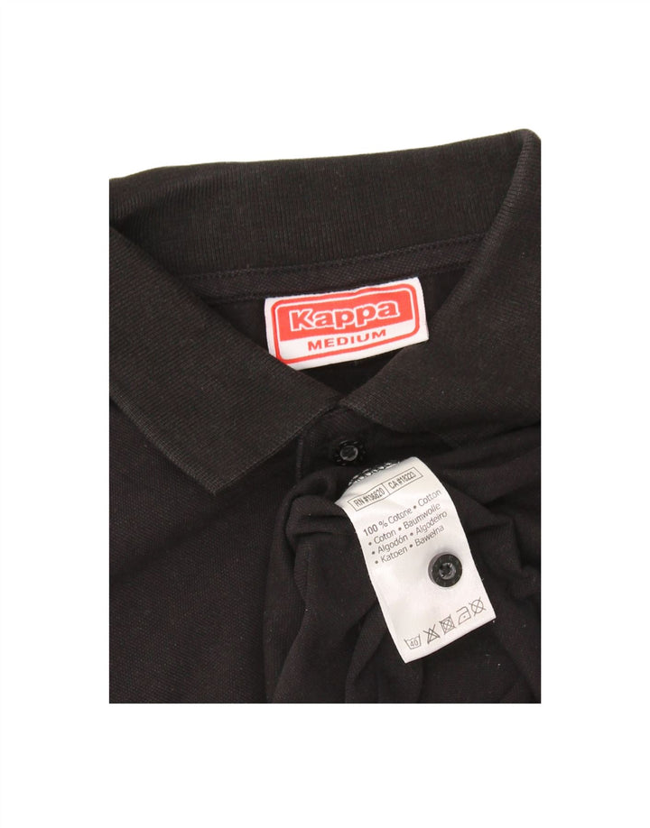 Camisa polo masculina KAPPA de algodão preto médio