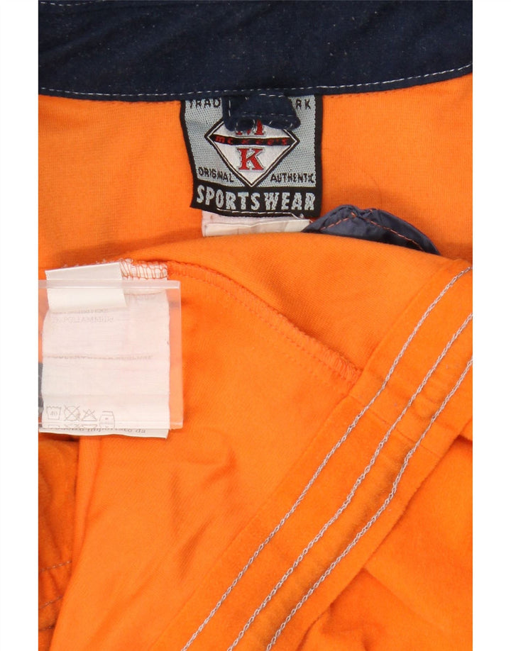 Jaqueta corta-vento masculina MC Kee UK 38 poliéster colorblock laranja médio