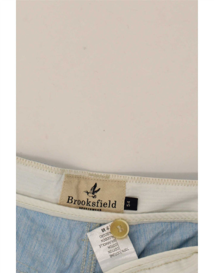 Brooksfield Mens Chino Shorts W36 Grande Algodão Azul