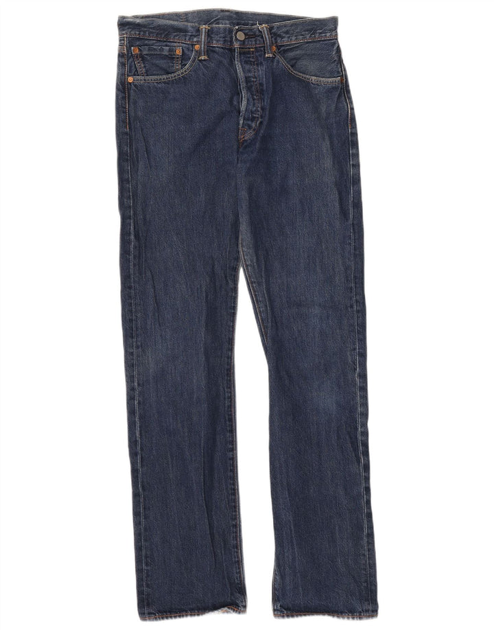 Levi's Masculino 501 Straight Jeans W31 L34 Azul Algodão