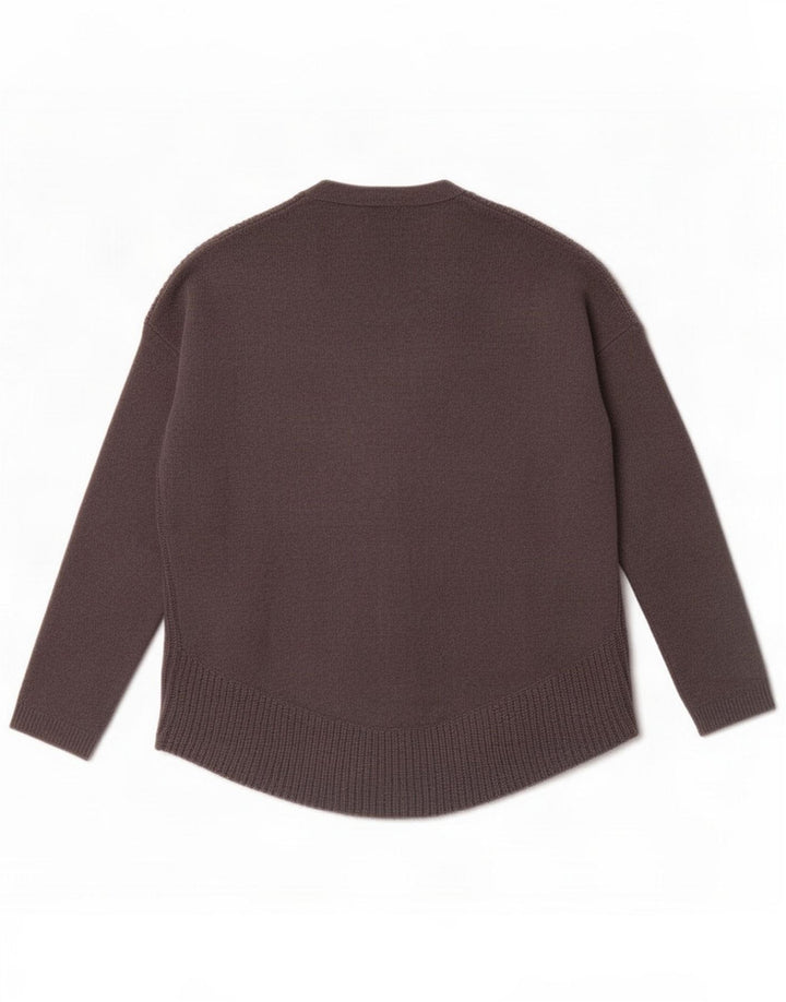 Suéter cardigã feminino grande Massimo Dutti Reino Unido 10 lã cinza pequena