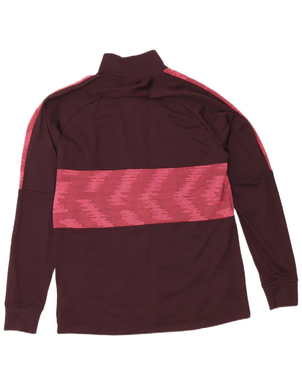 Nike Mens Dri Fit Tracksuit Top Jaqueta Médio Marrom Poliéster Geométrico
