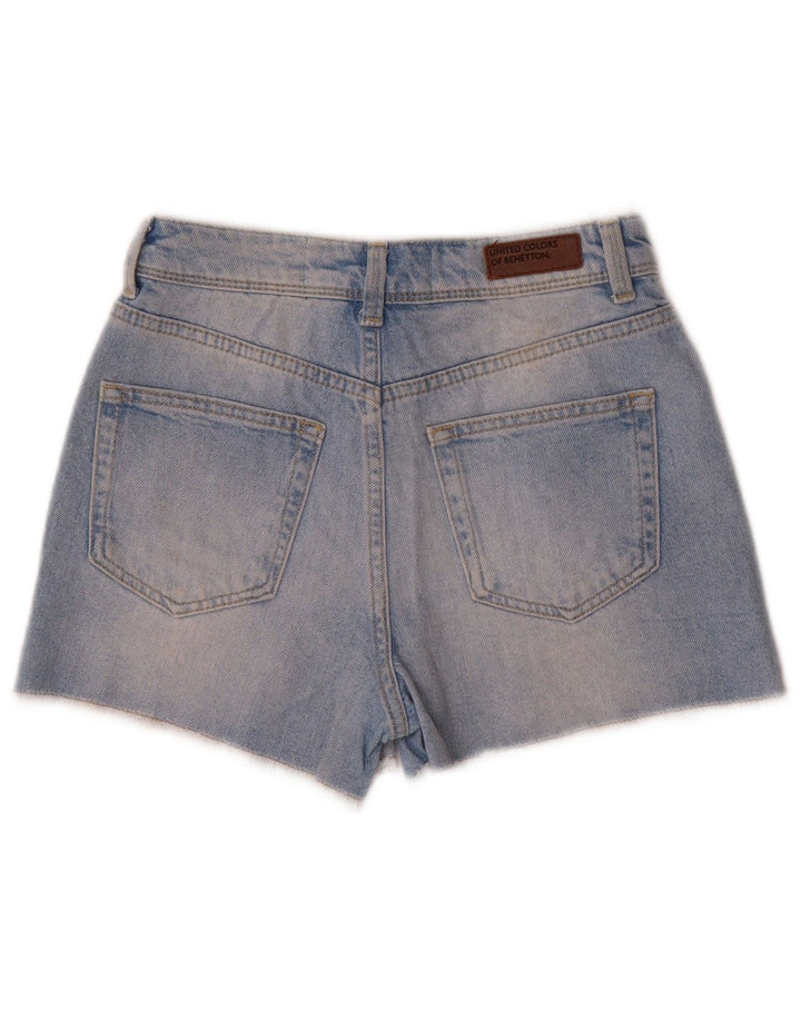 Shorts jeans feminino BENETTON W25 XS azul algodão