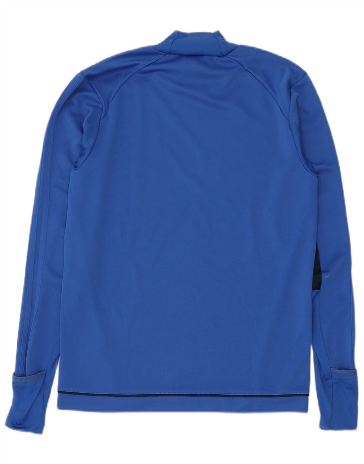ADIDAS Mens Top Manga Longa Pequeno Azul Poliéster