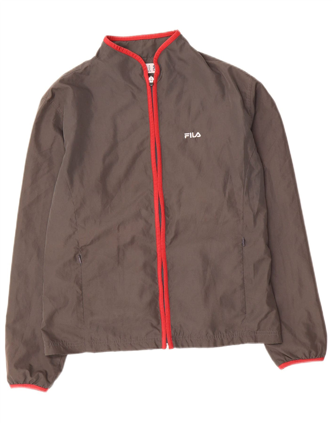 Fila Mens Tracksuit Top Jacket Poliéster Cinzento Médio