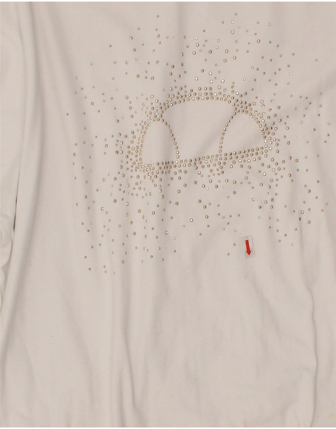 ELLESSE Womens Graphic Sweatshirt Jumper UK 14 Medium White Cotton Vintage Ellesse and Second-Hand Ellesse from Messina Hembry 