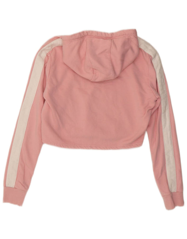 Suéter Ellesse feminino com capuz e estampa gráfica UK 10 pequeno bloco colorido rosa