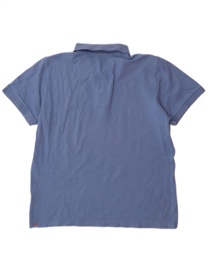 Camisa polo masculina PUMA grande algodão azul