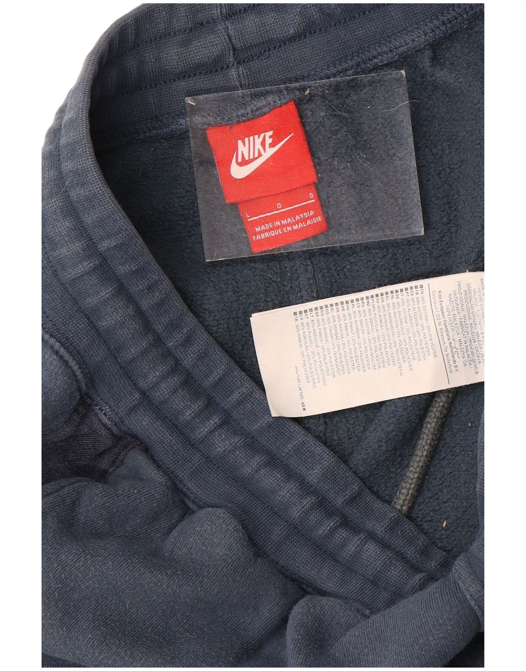 Calça de treino masculina NIKE Joggers grande algodão azul marinho