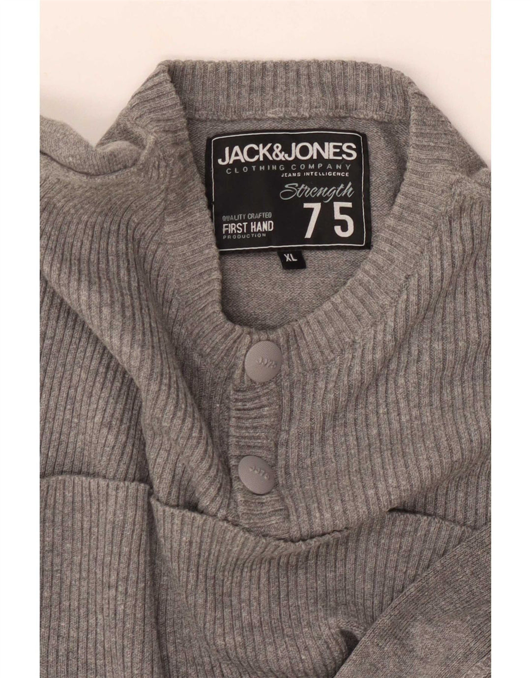 Suéter masculino Jack & Jones com gola redonda XL cinza