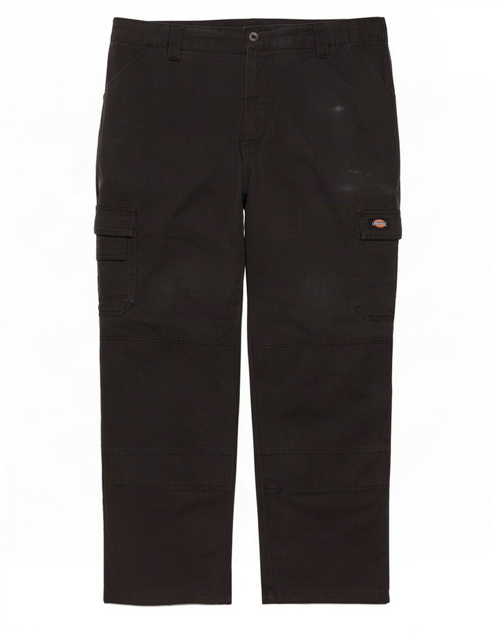 Calças cargo retas masculinas Dickies W44 L28 poliéster preto
