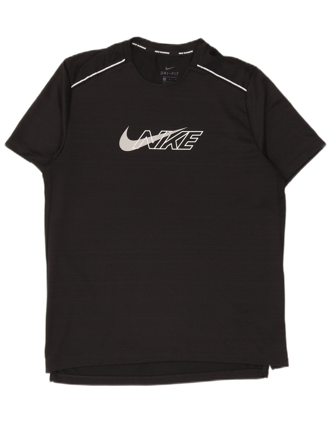 Camiseta Nike Masculina Dri Fit Graphic Top Médio Preto Poliéster