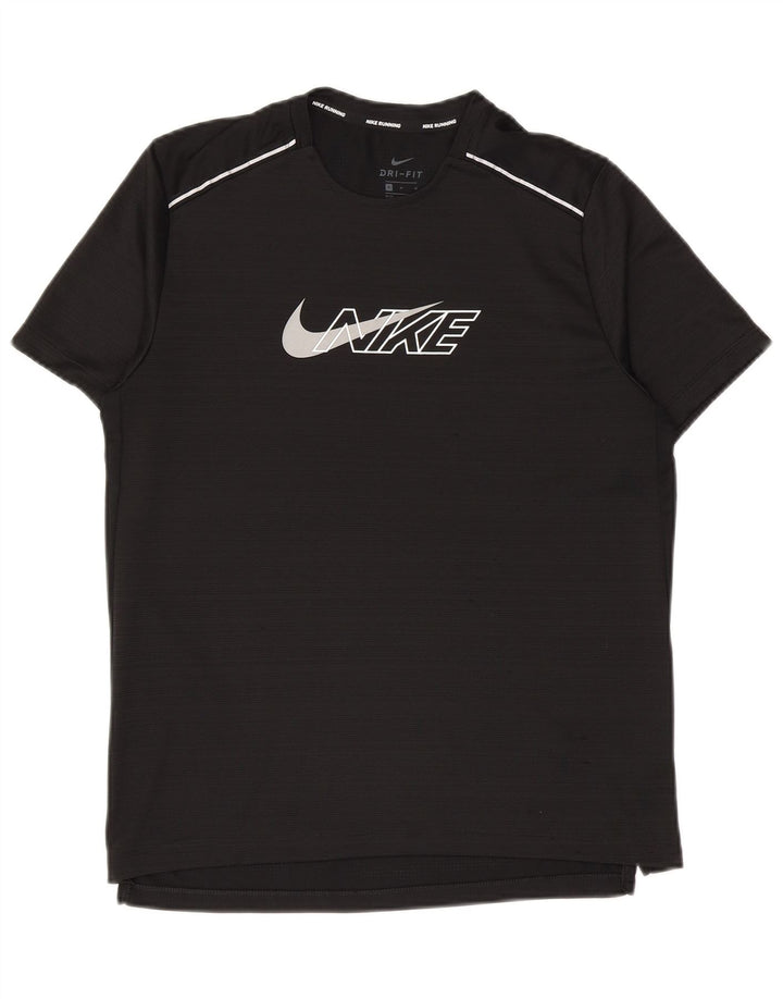 Camiseta Nike Masculina Dri Fit Graphic Top Médio Preto Poliéster