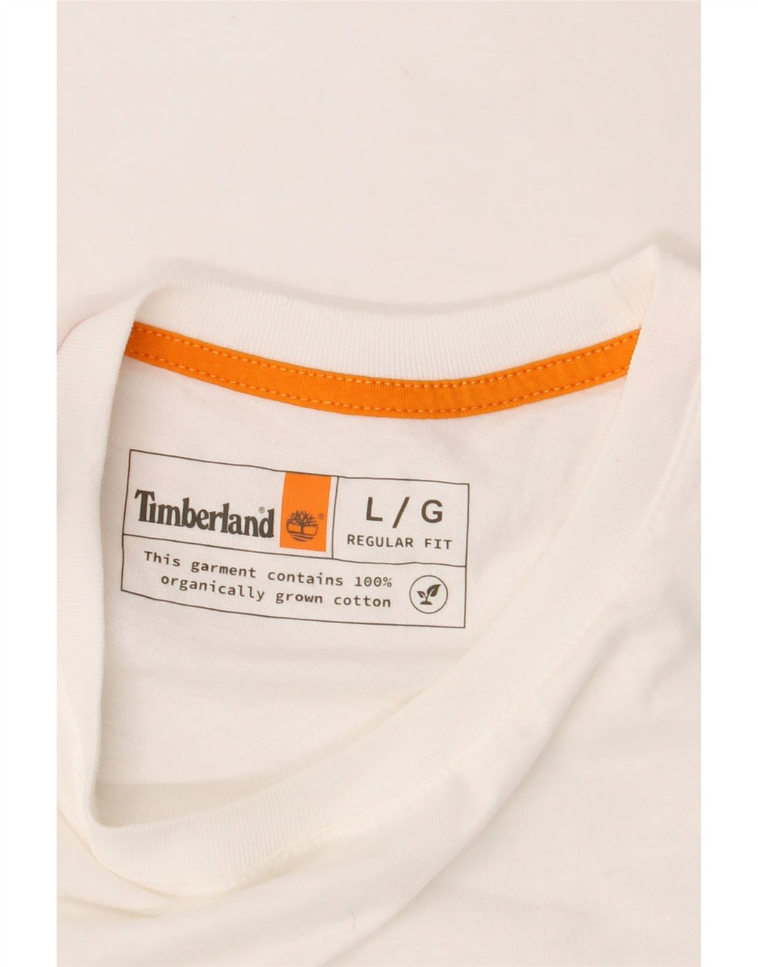 Camiseta masculina TIMBERLAND Regular Fit grande algodão branco